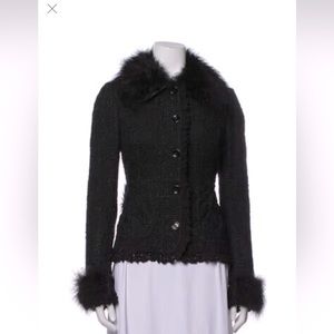 Dolce & Gabbana feather trimmed jacket